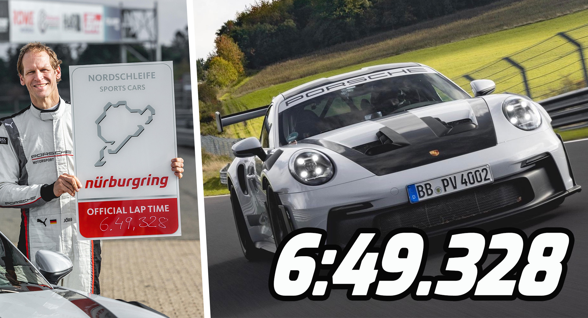 23 Porsche 911 Gt3 Rs Laps Nurburgring In 6 Min 49 Beating Gt3 By Over 10 Seconds Carscoops