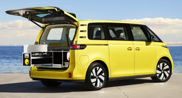 VW ID. Buzz Channels Its Microbus Roots, Gets Its First Camping Box ...