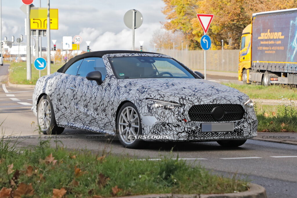 2023 Mercedes CLE Convertible Sheds A Little Cammo In Latest Test Run ...