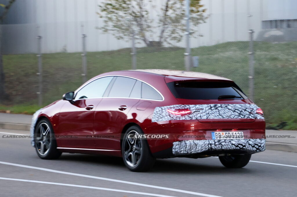 Gently Updated 2024 Mercedes CLA Shooting Brake Spied In Two Colors