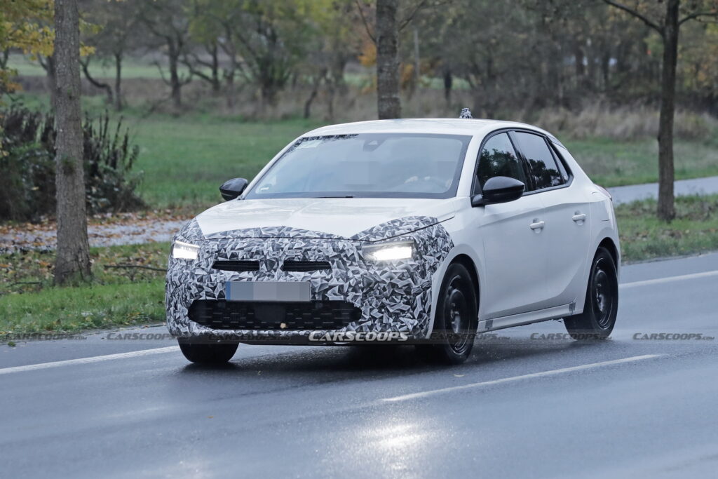 Get A Better Look At The 2024 Opel Corsa Facelift On The Open Road