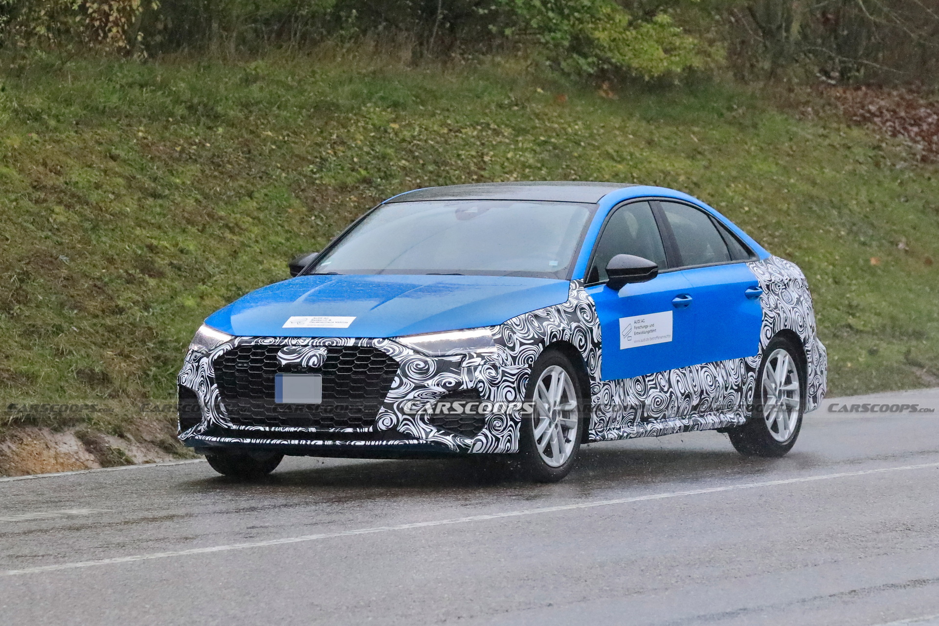 2025 Audi A3 Sedan Makes Spy Debut Hiding Minor Changes Carscoops