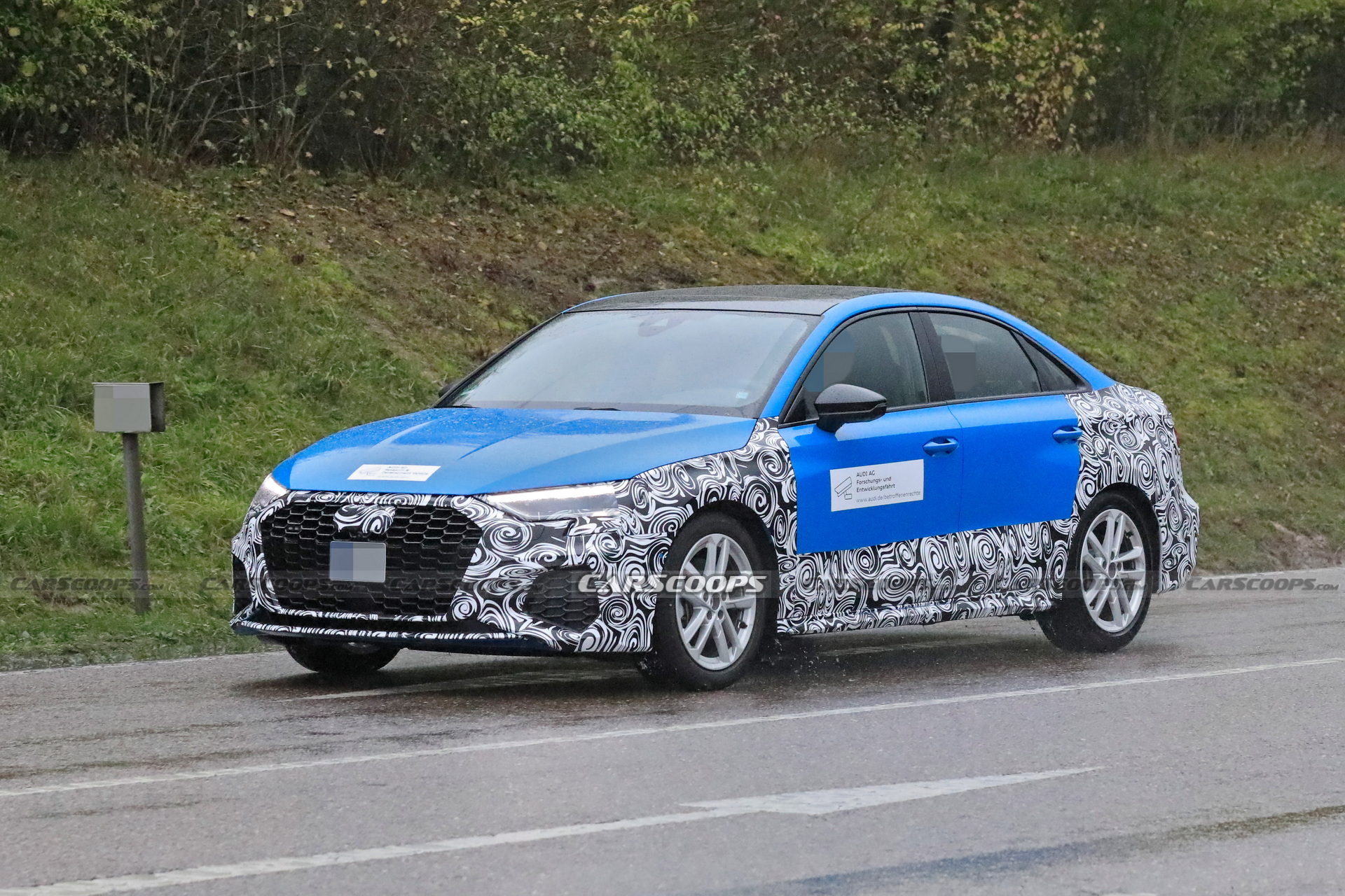 2024 Audi A3 Sedan Makes Spy Debut Hiding Minor Changes Carscoops