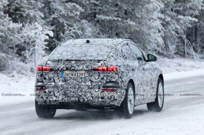 Audi Q6 E-Tron Sportback Prototype Papped Playing In The Snow | Carscoops