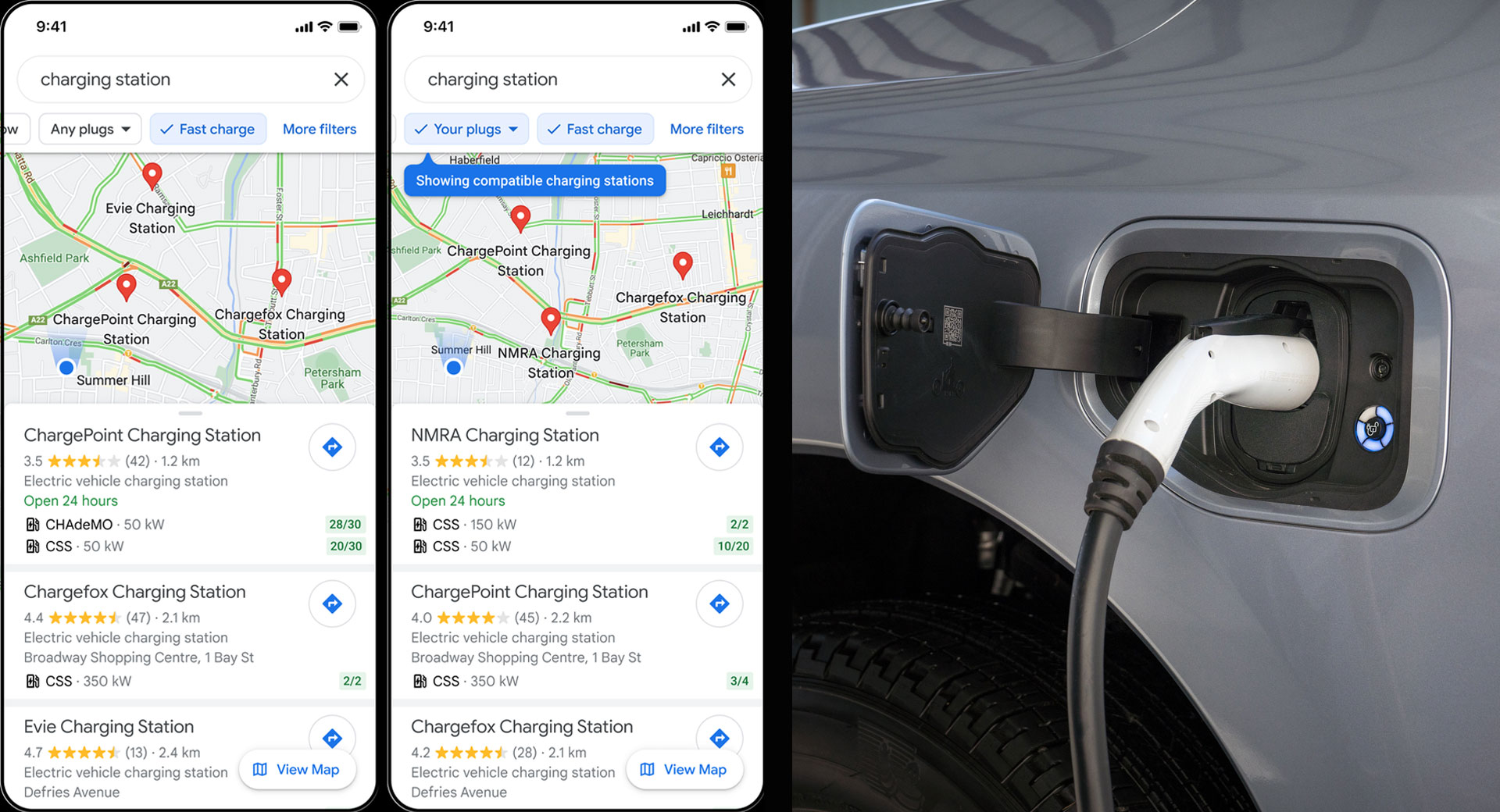 Google Maps Now Makes It Easier To Find DC Fast Chargers