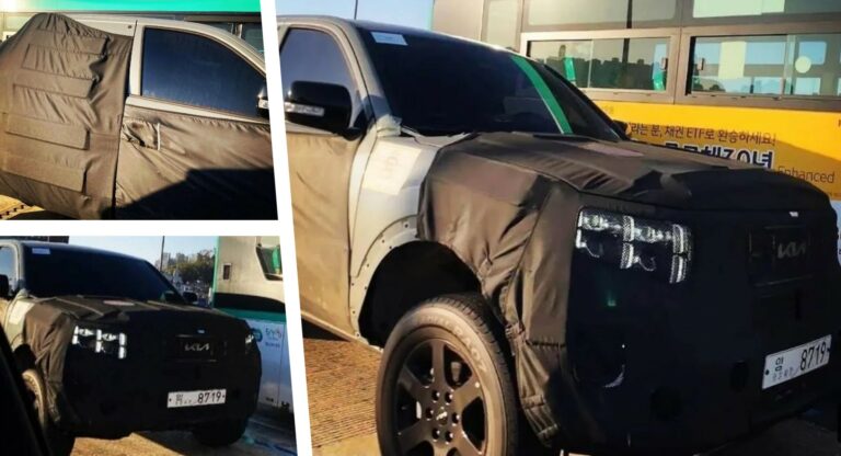 New Kia Pickup Truck Spied Wearing A Mohave Face | Carscoops