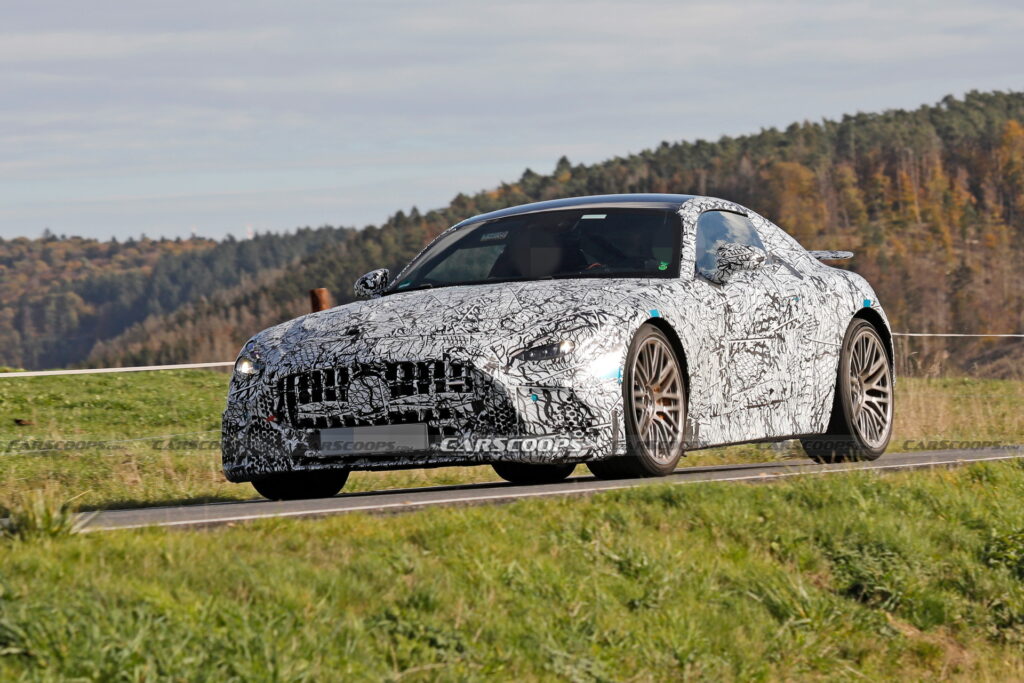 2024 MercedesAMG GT Spied With A Fixed Rear Wing Carscoops