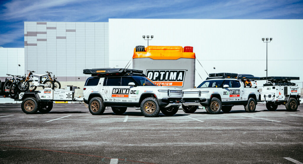  Optima’s Overlanding Rivian R1T And R1S Come With Trailers That Recharge The EVs