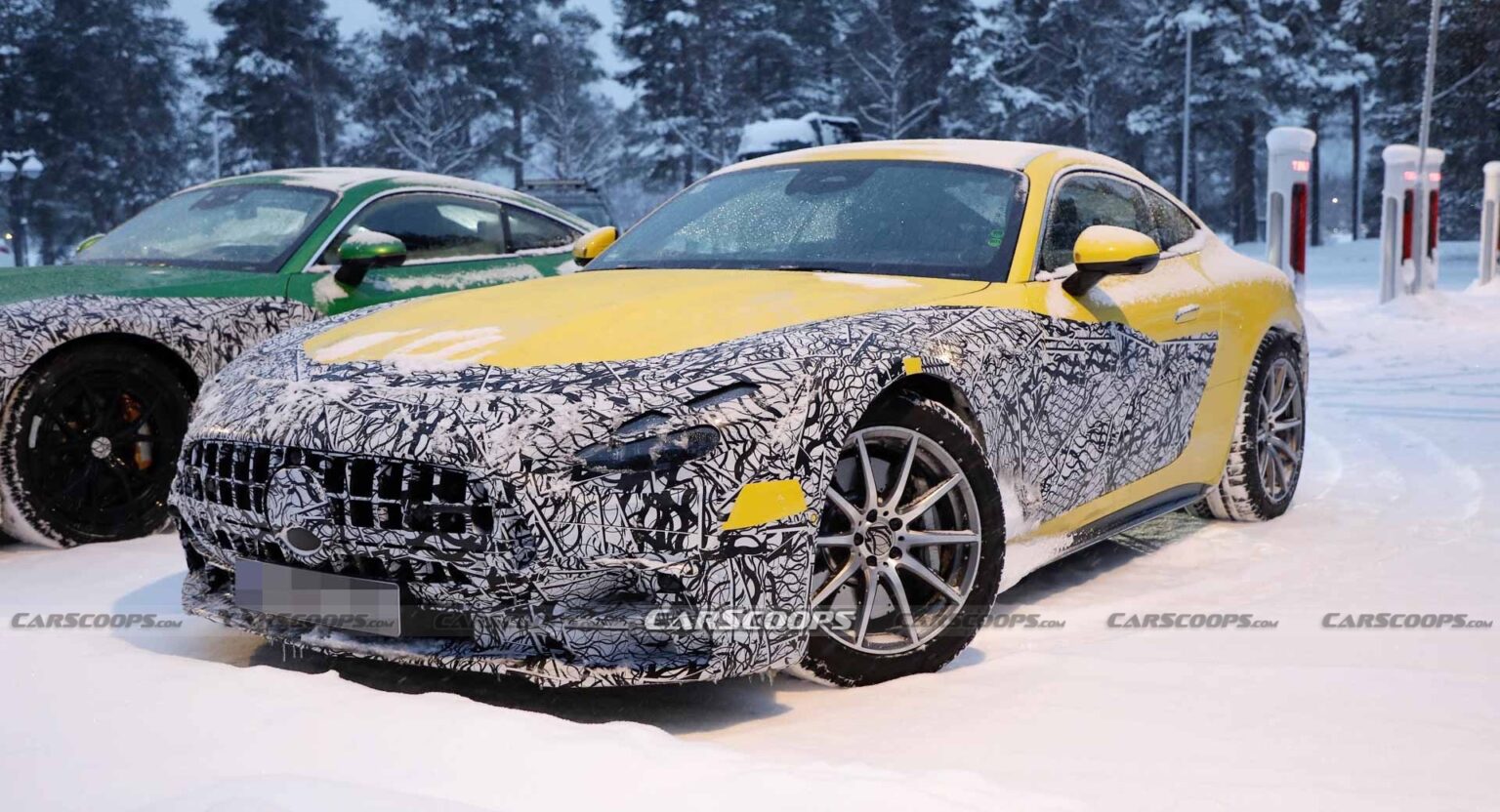 2024 Mercedes AMG GT Spied With Flush Handles And Possible Rear Seats   AMG GT Coupe Scoop 00007 Copy 1536x832 