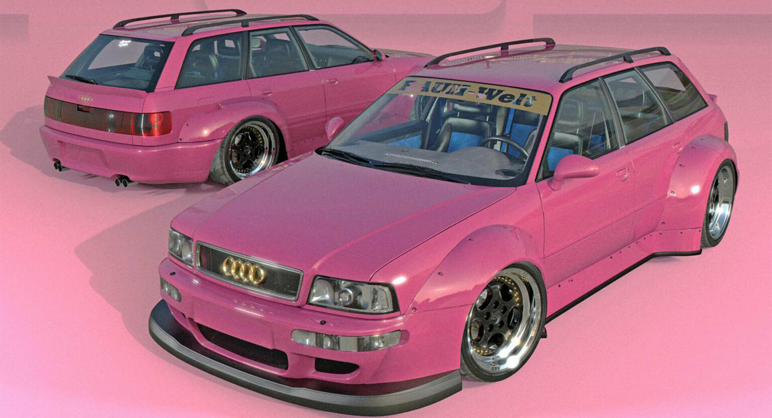 Audi RS2 Gets A Fictional OverTheTop Widebody Makeover Carscoops