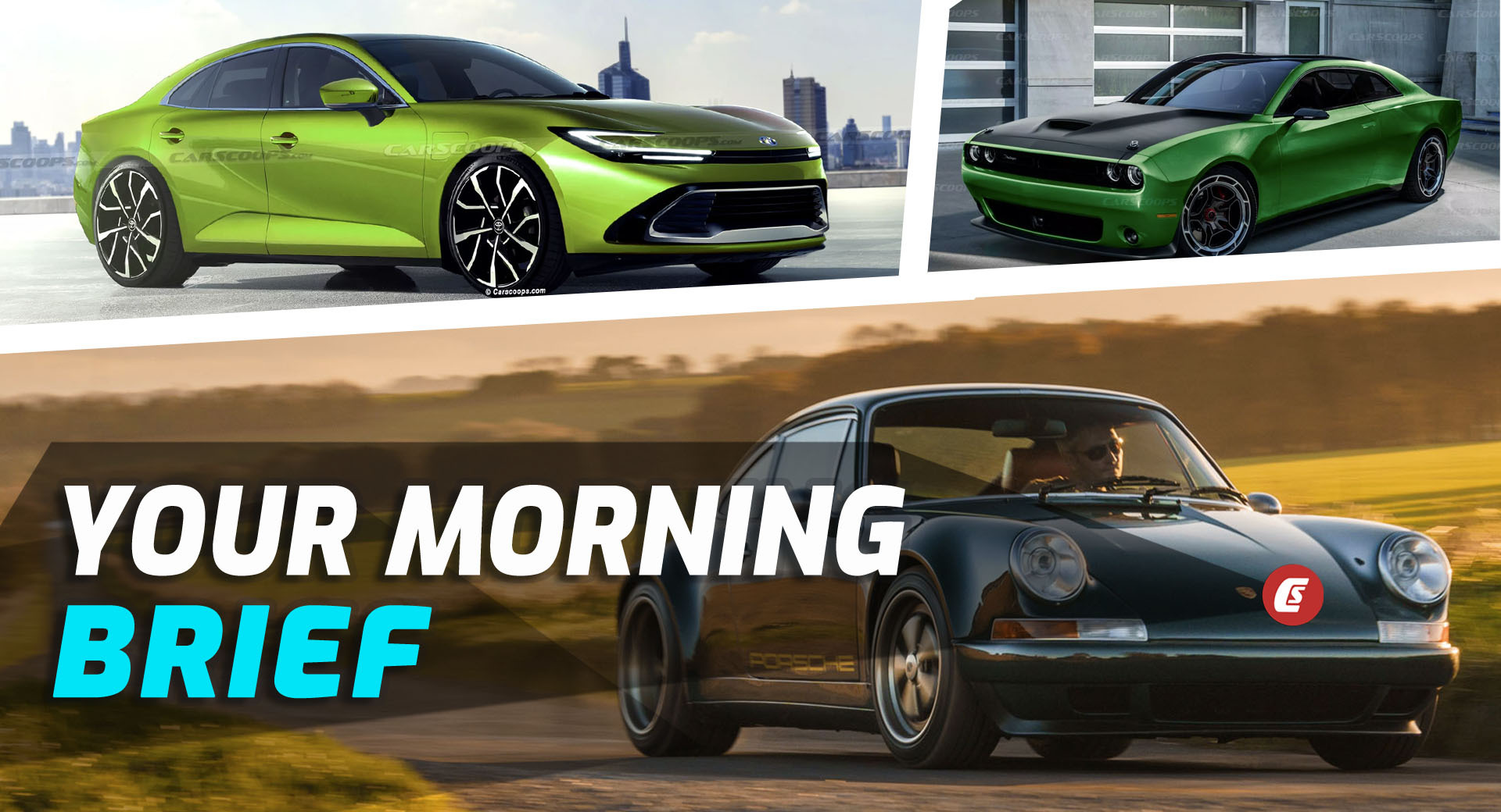 Theon Design 911 Driven, 2024 Toyota Camry Rendered, And Dodge Charger