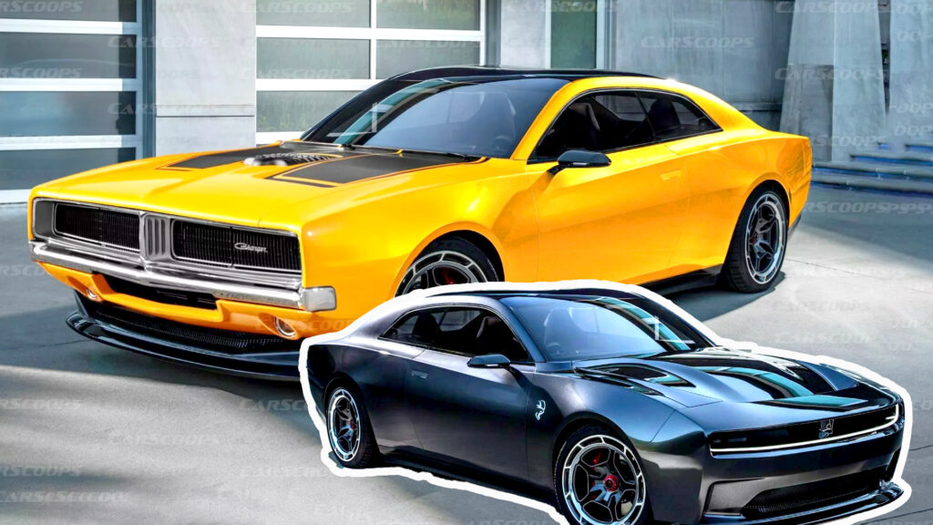  We Face-Swapped The Dodge Charger Daytona SRT EV Concept With Its ICE Ancestors