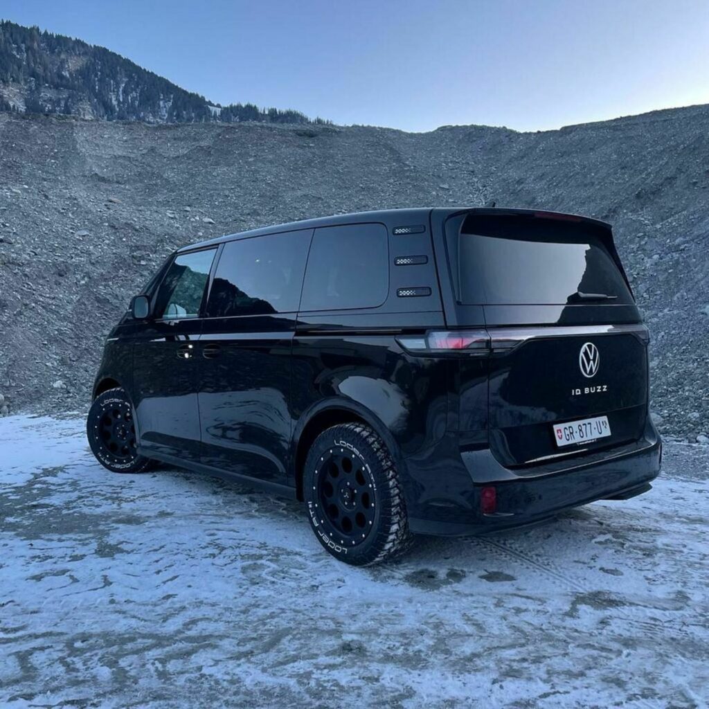  Blacked Out VW ID. Buzz Looks The Part With Off-Road Wheels