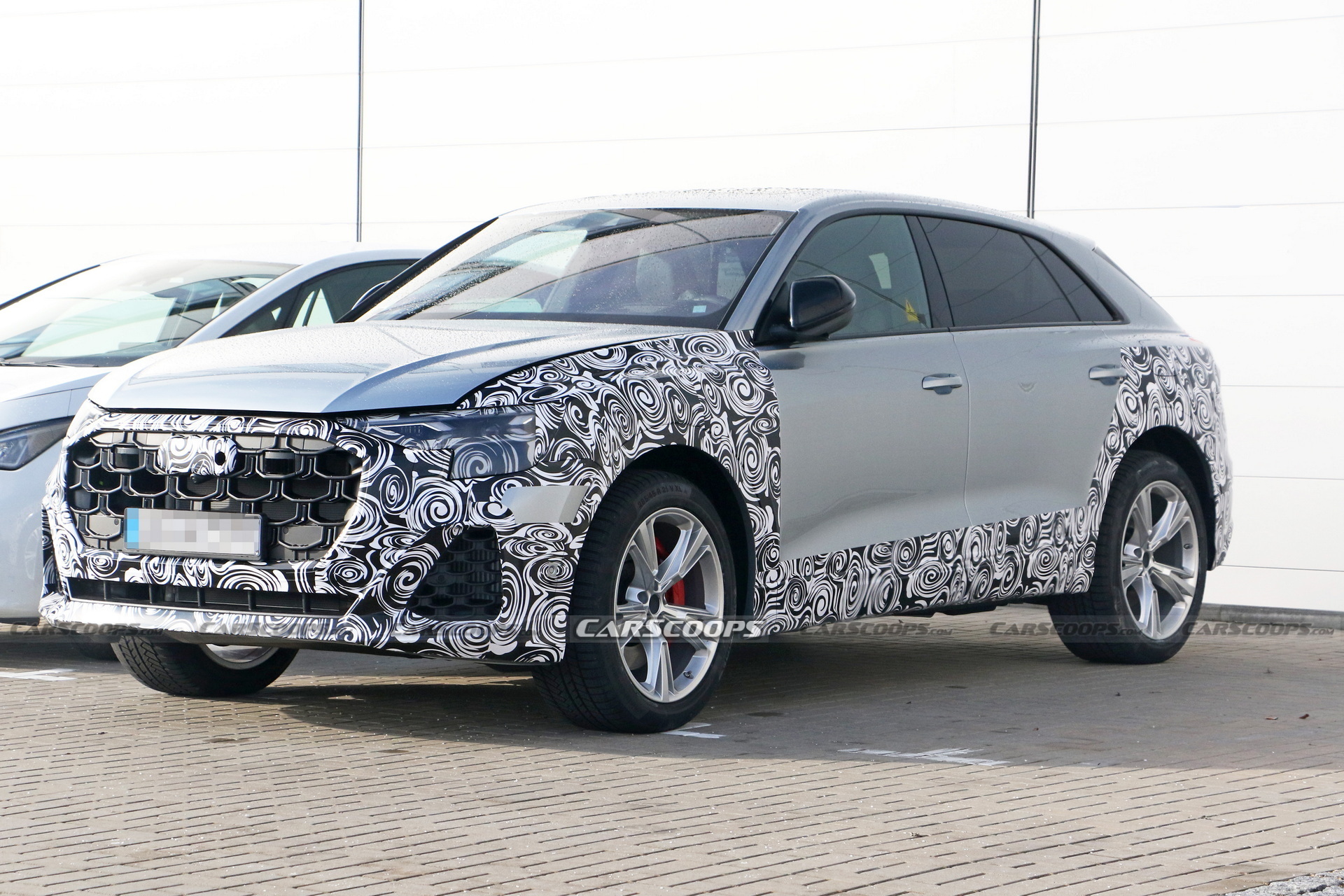 2025 Audi Q8 Facelift Makes Spy Debut Hiding Mild Changes Carscoops