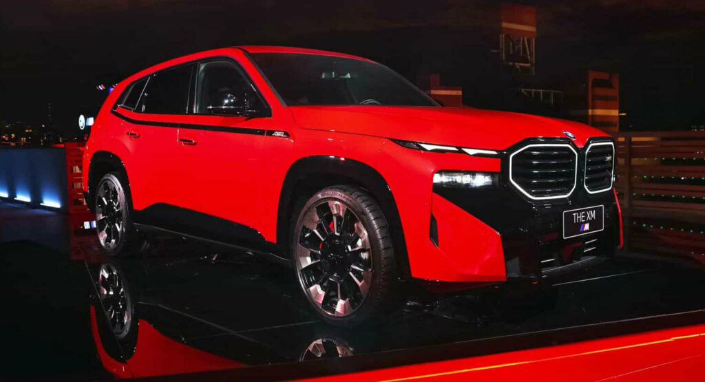 Our First Live Look At A 2023 BMW XM In Toronto Red Paint Carscoops