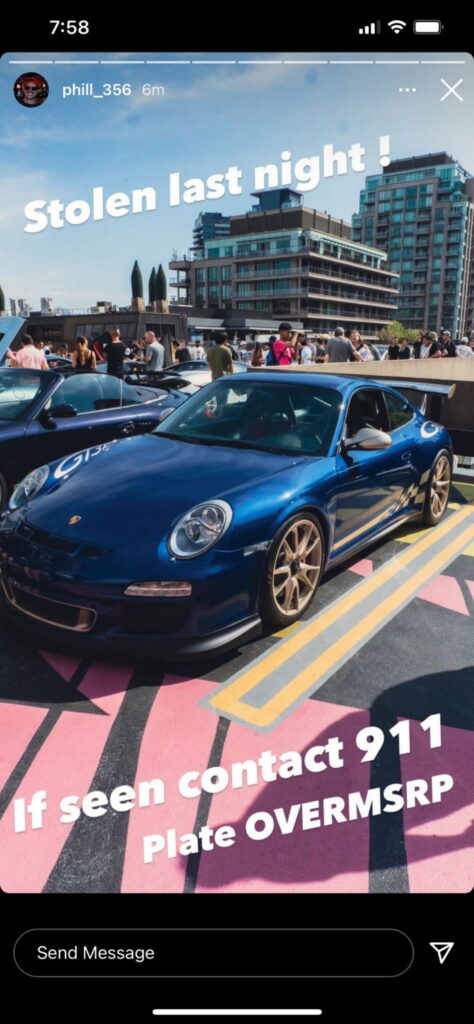  Stolen $400k Porsche 911 GT3 RS From Canada Allegedly Listed For Sale In Dubai