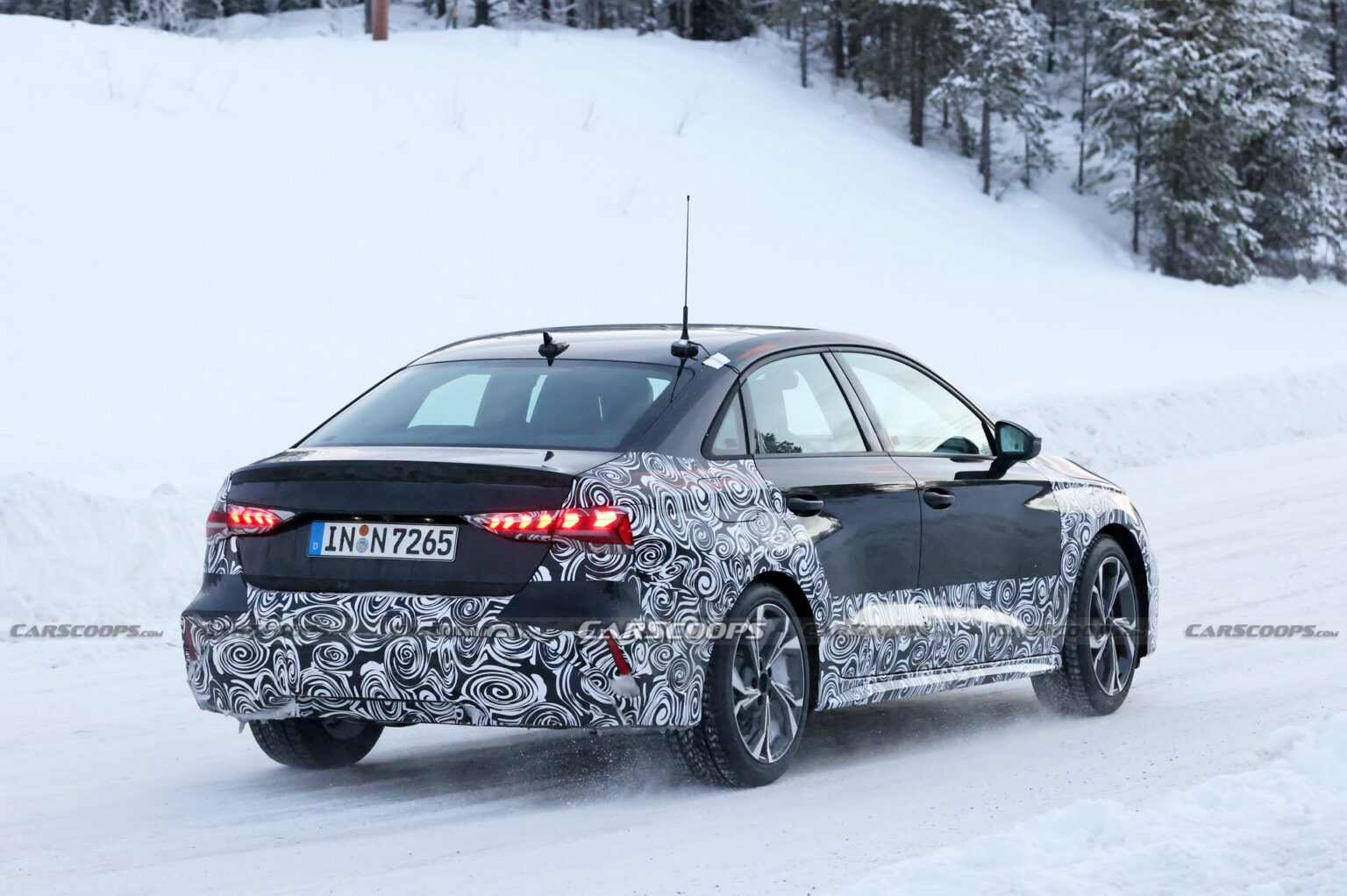 2024 Audi A3 Sedan Spied With Trick LEDs In Northern Europe Carscoops