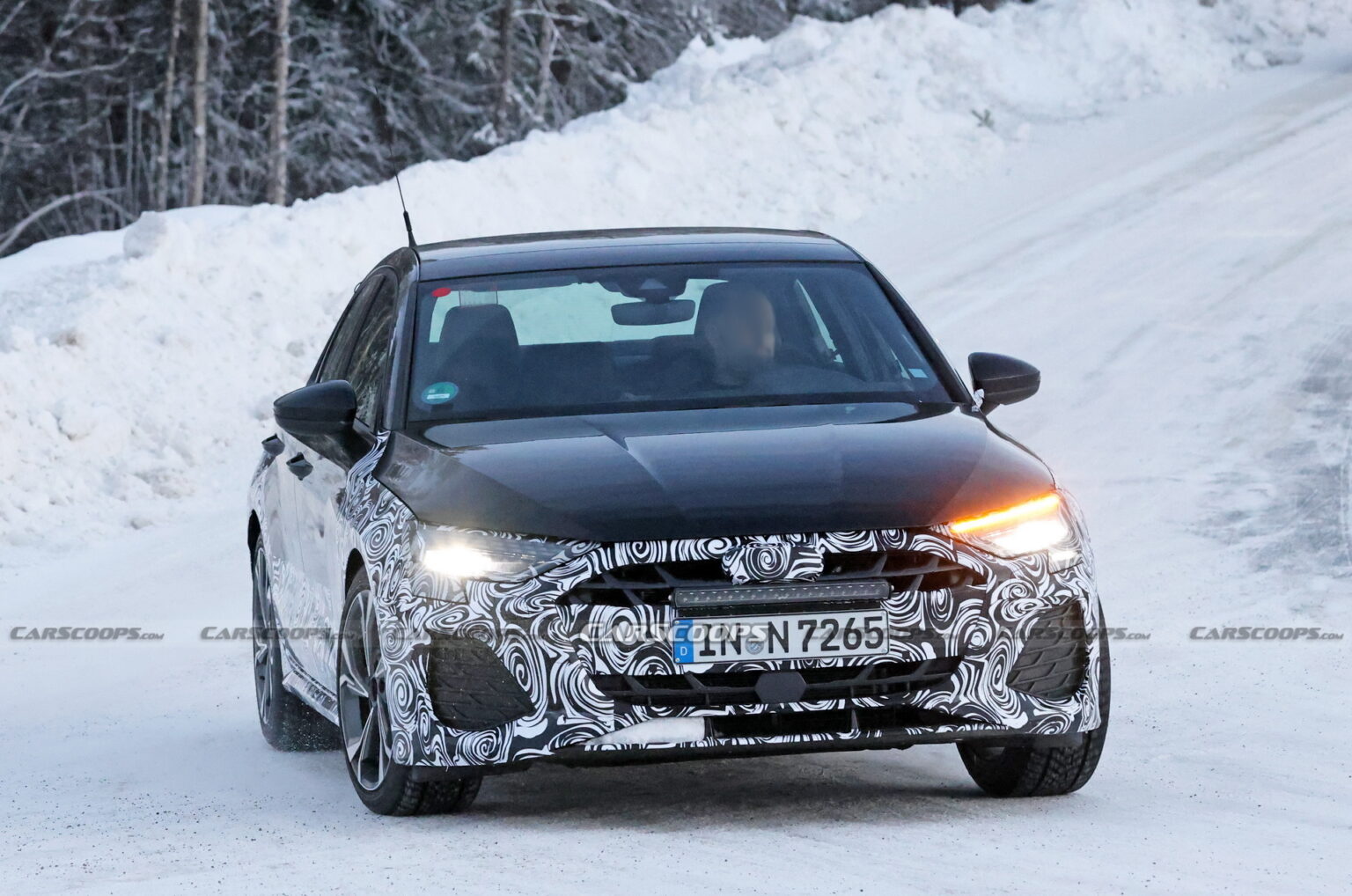 2024 Audi A3 Sedan Spied With Trick Leds In Northern Europe 