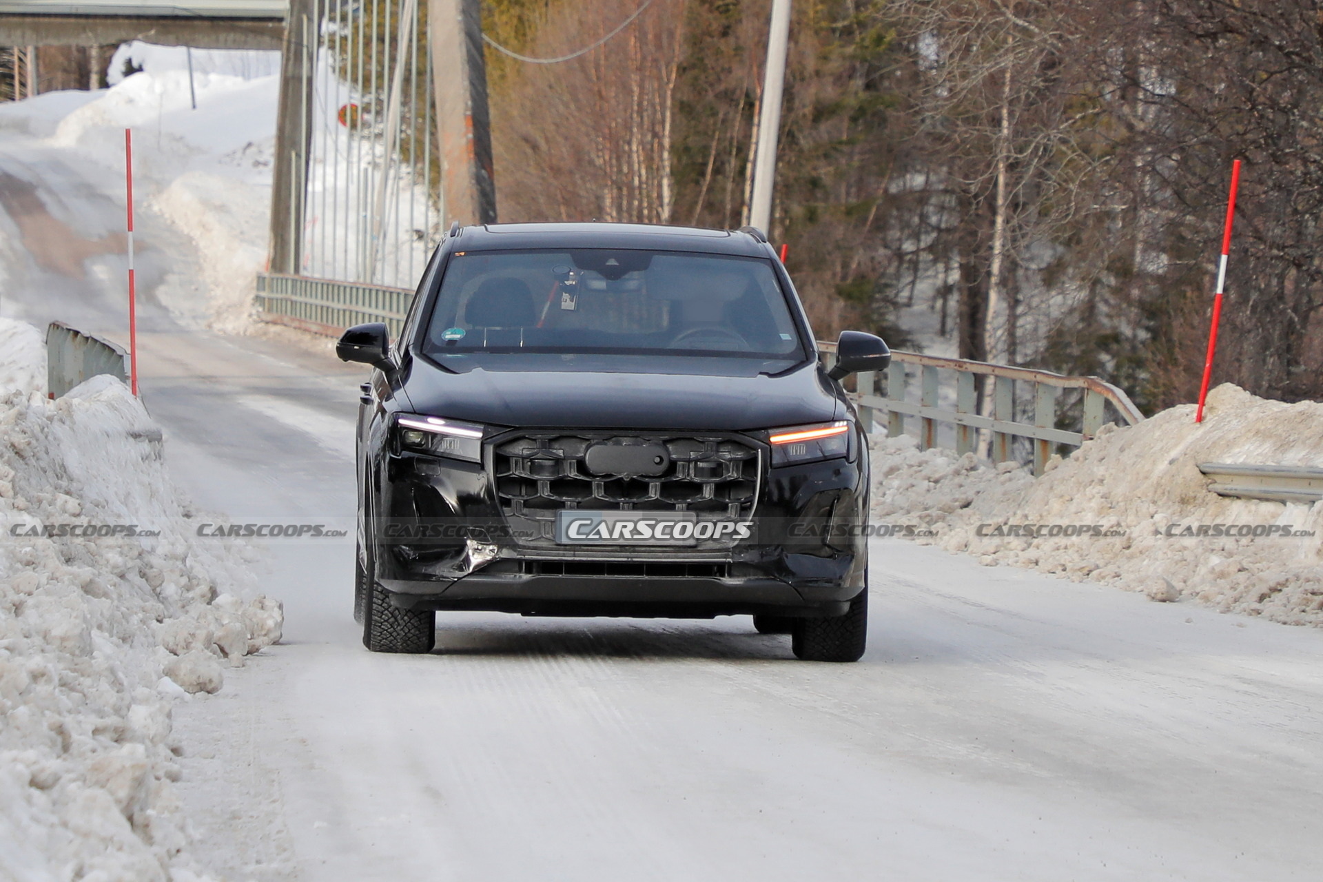 Facelifted 2024 Audi Q7 Snapped All But Undisguised In Latest Spy Shots   2024 Audi Q7 Facelift Spy Shots 2 