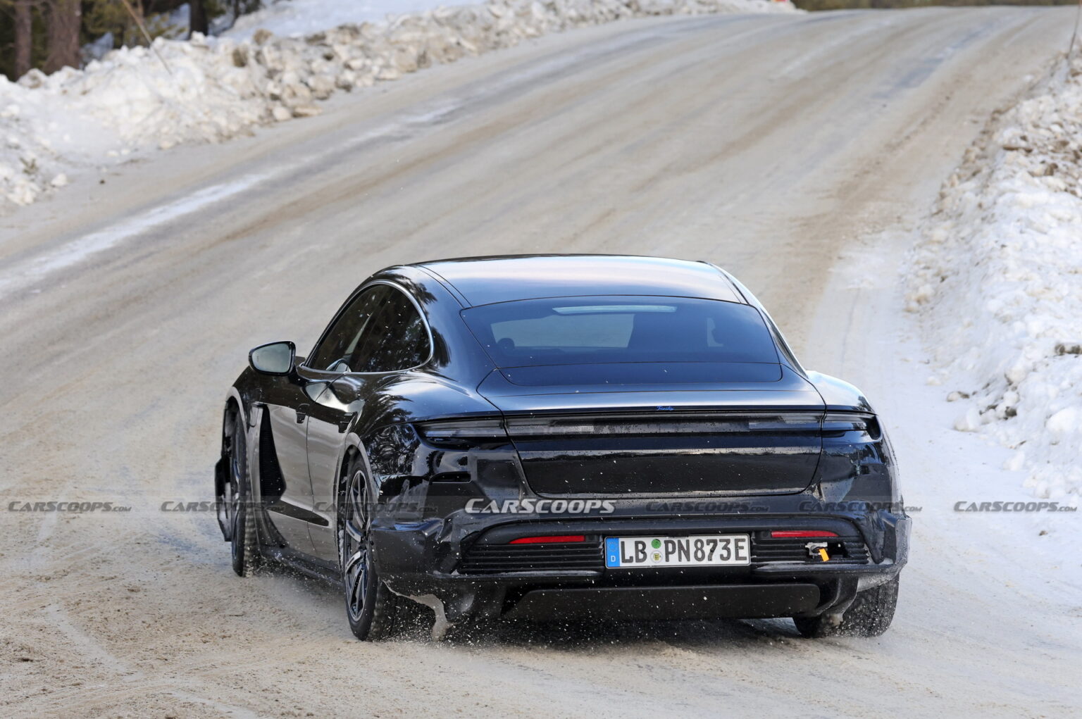 2024 Porsche Taycan Facelift Shows Off New Headlights In Latest Spy ...