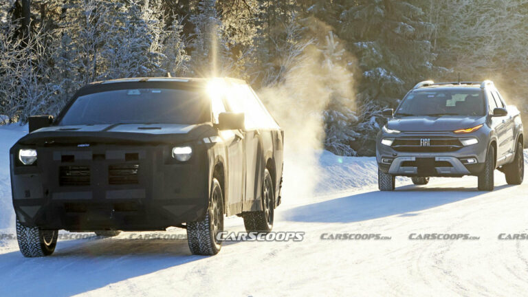 2024 Ram 1200 Spied Testing Alongside The Fiat Toro