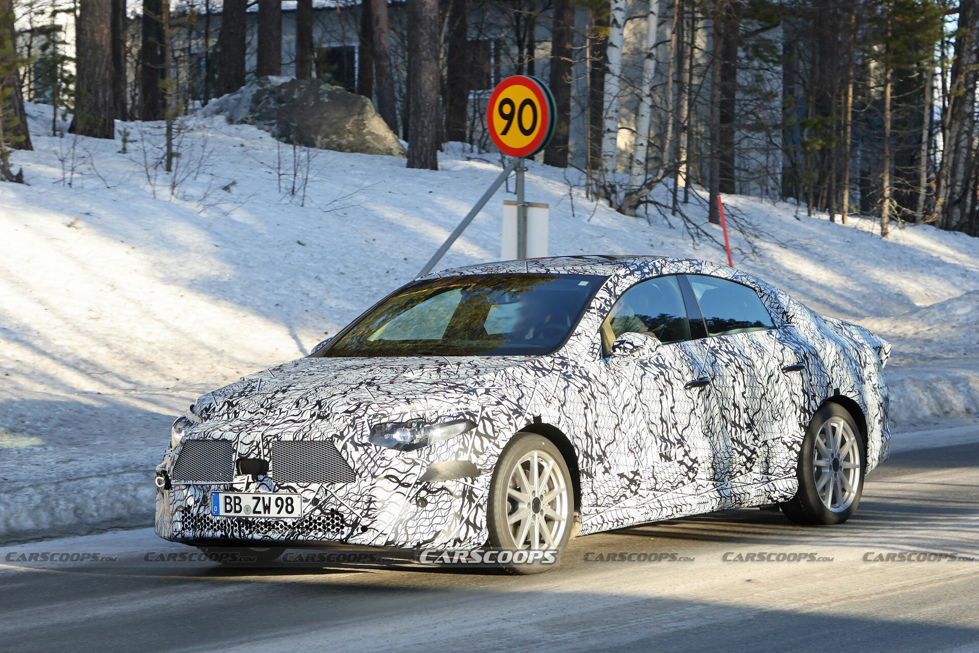 2025 Mercedes CLA Spied With An Electrifying New Design | Carscoops