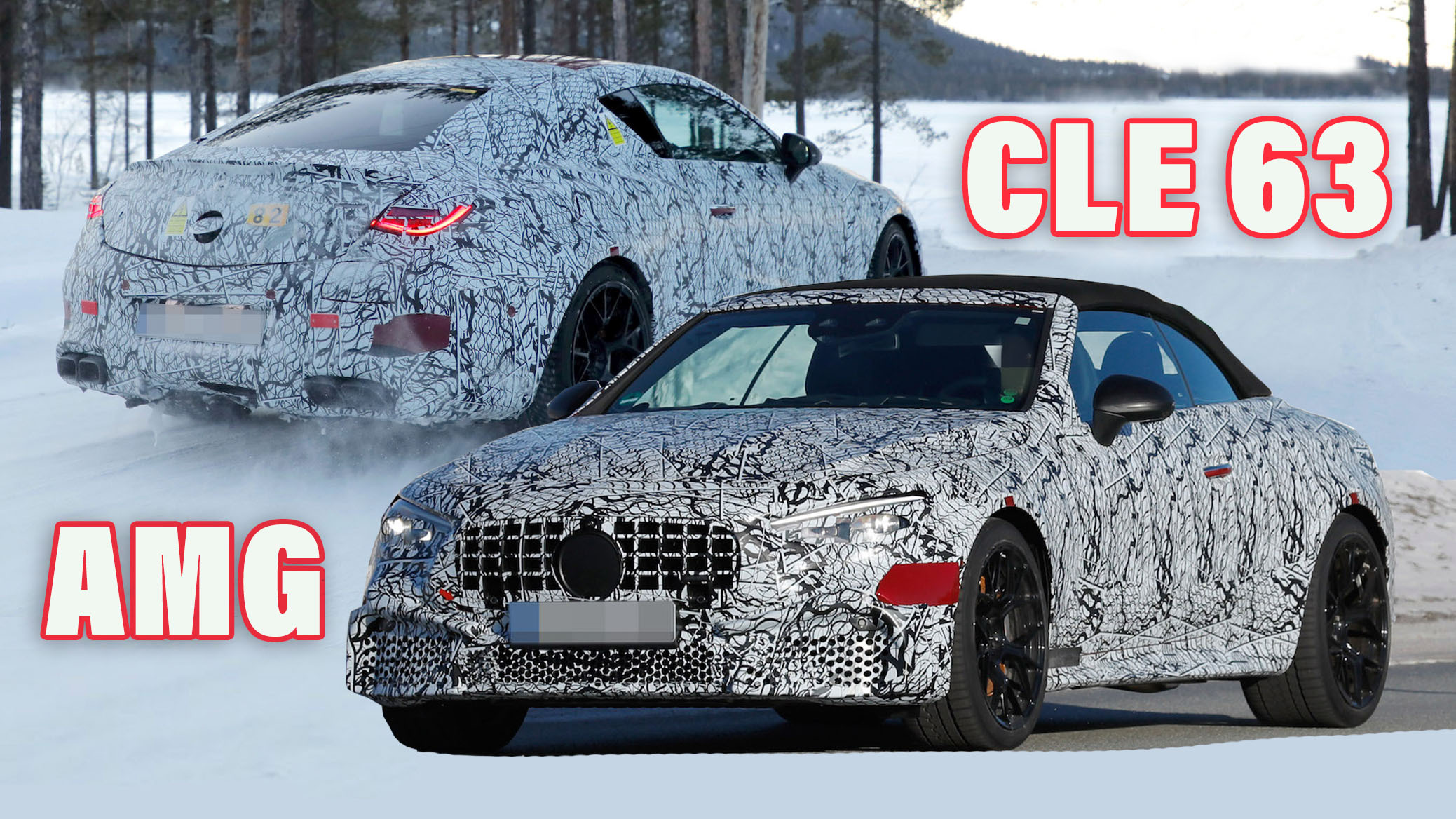 2024 MercedesAMG CLE Coupe And Convertible Spotted With And Without