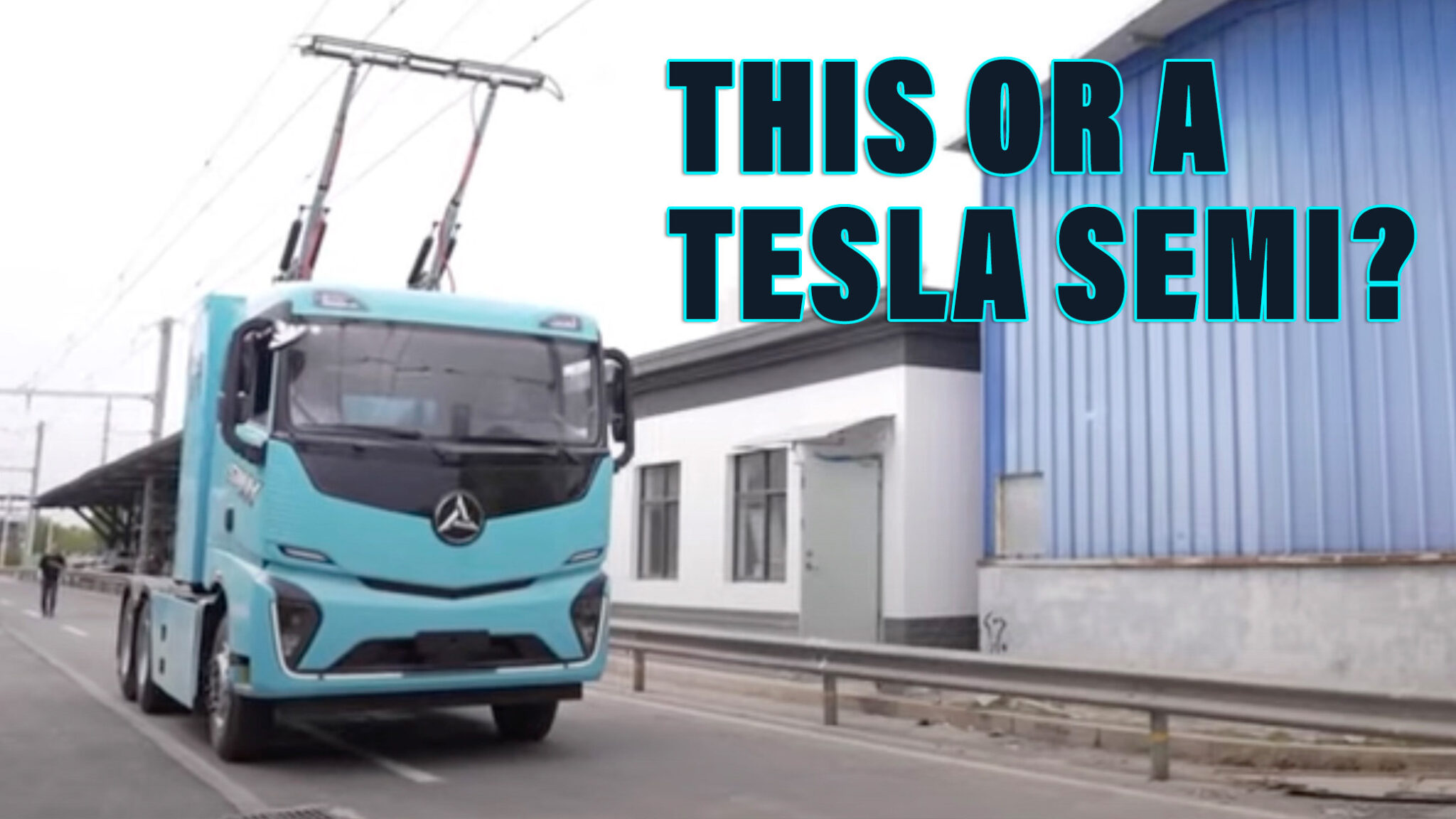 China’s New Electric Trolley-Trucks Draw Power From Overhead Wires Or A ...