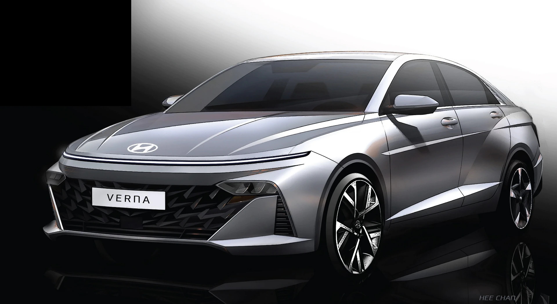 Hyundai Accent Verna Sketch 1 