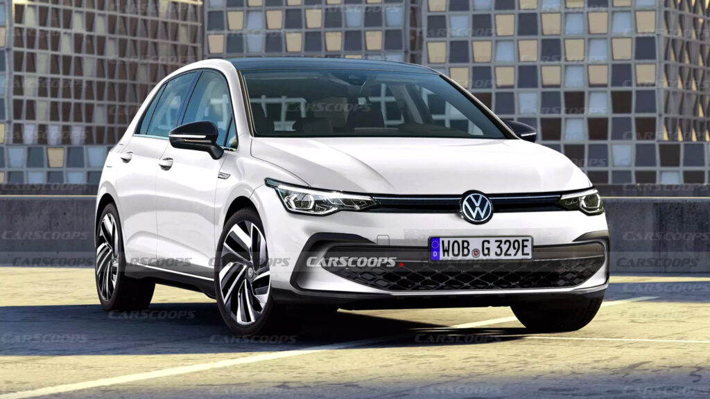 2025 VW Golf Facelift Shows Its LEDs And Illuminated Emblem | Carscoops