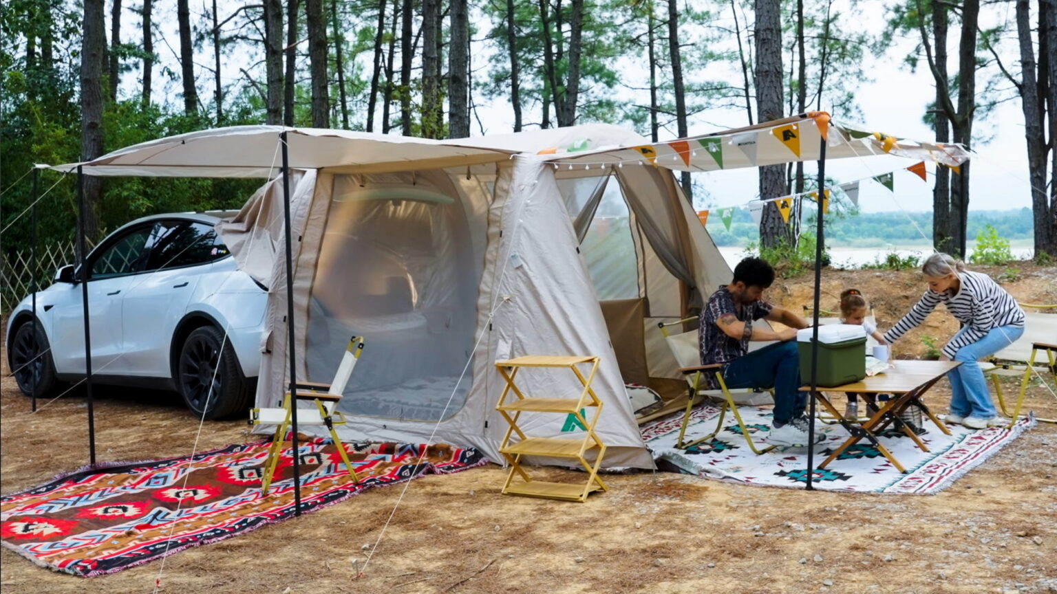 Tentsla’s $1,200 Inflatable Tent Turns Your Tesla Model Y Into A Mobile ...