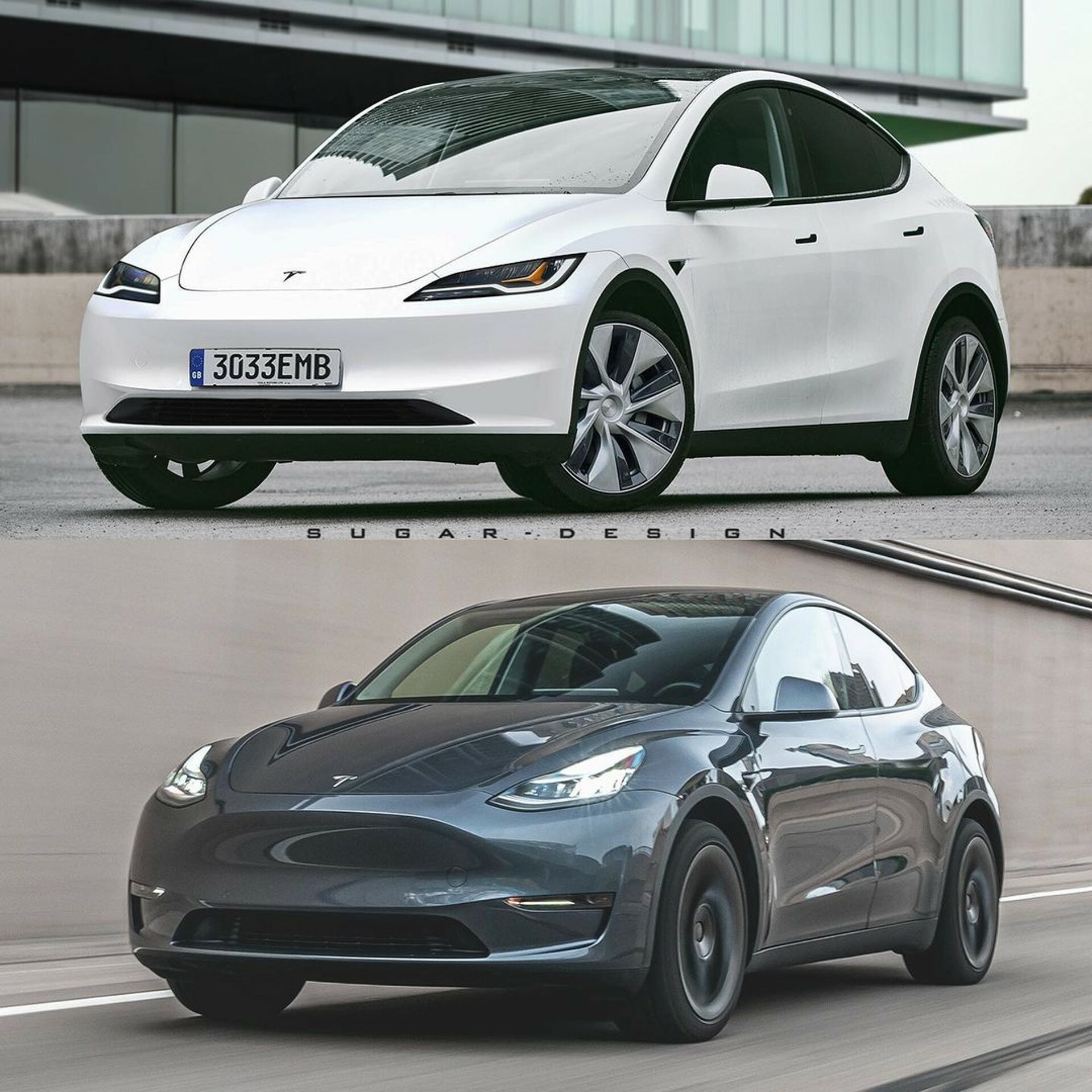 2025 Tesla Model Y Rendering Comparison 