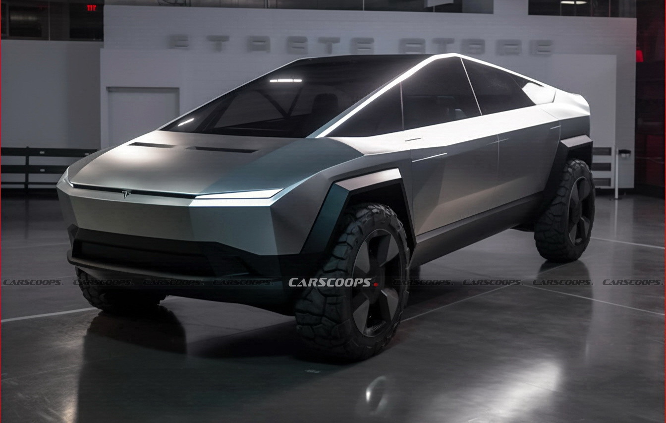 What If Tesla Embraced The Cybertruck’s Styling For A Rugged Coupe-SUV ...