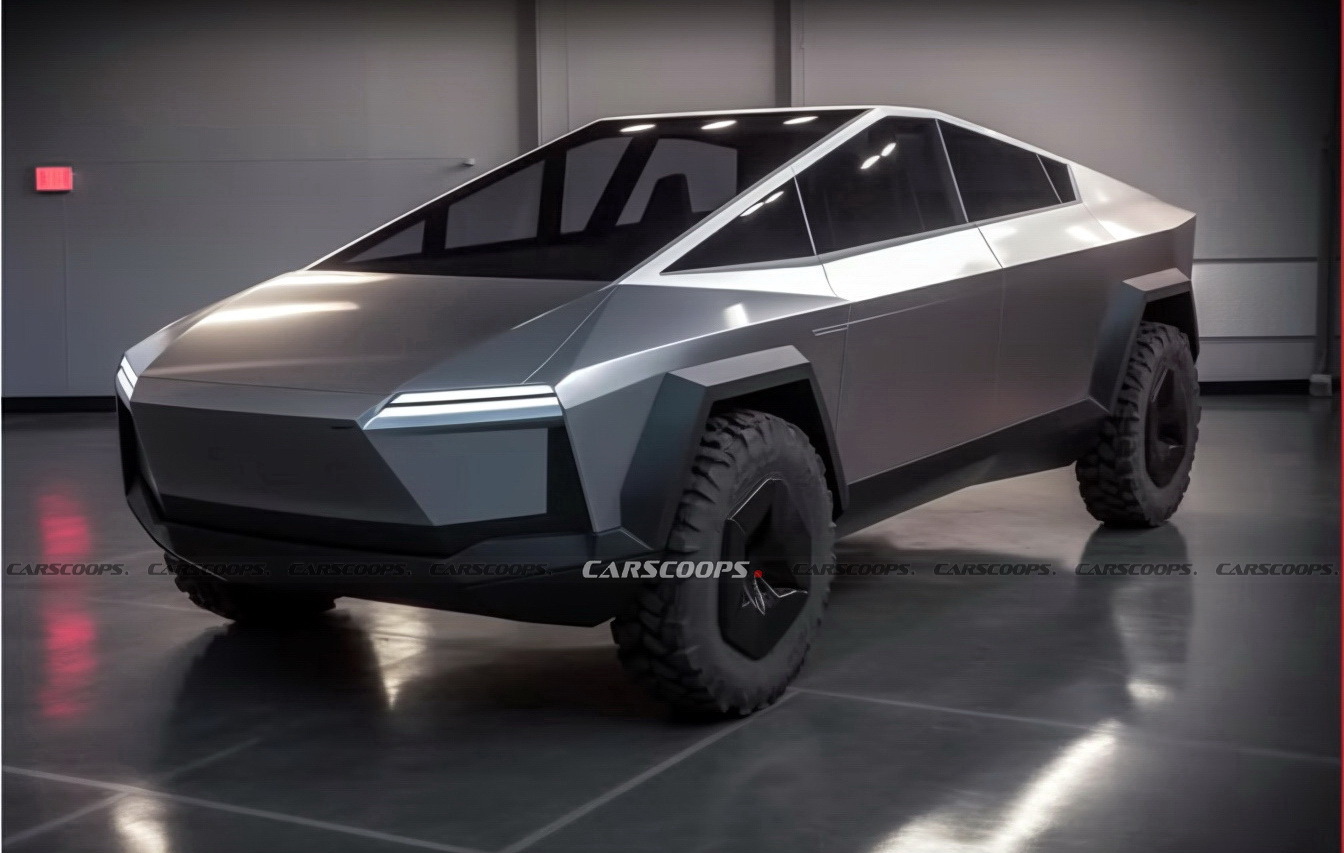 What If Tesla Embraced The Cybertruck’s Styling For A Rugged Coupe-SUV ...