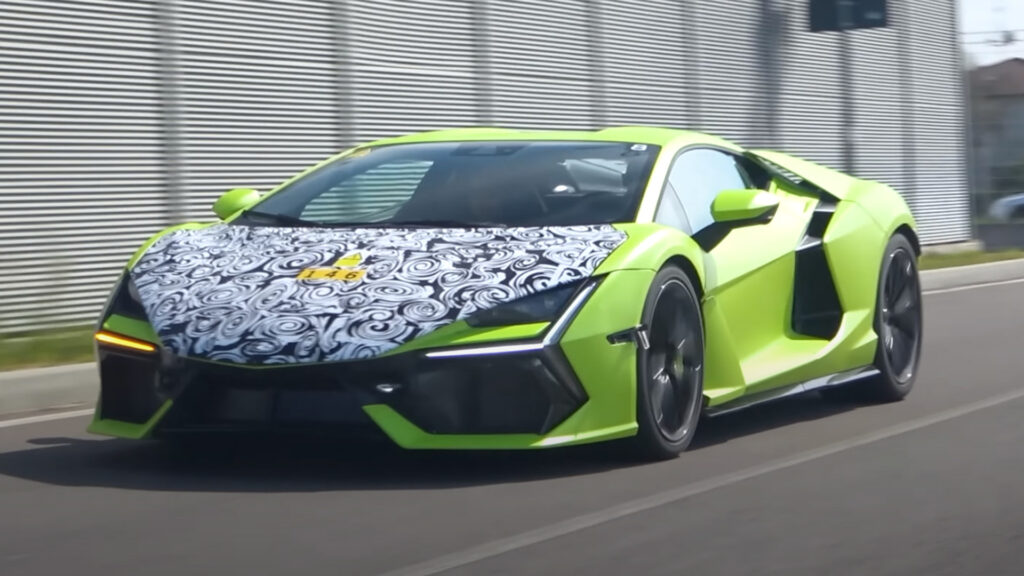 This Is What The New Lamborghini Revuelto Looks Like On The Open Road Carscoops