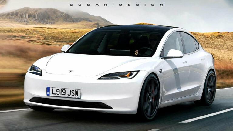 2024 Tesla Model 3 Facelift Rendered Into Reality   Tesla Model 3 Facelift 1111 768x432 