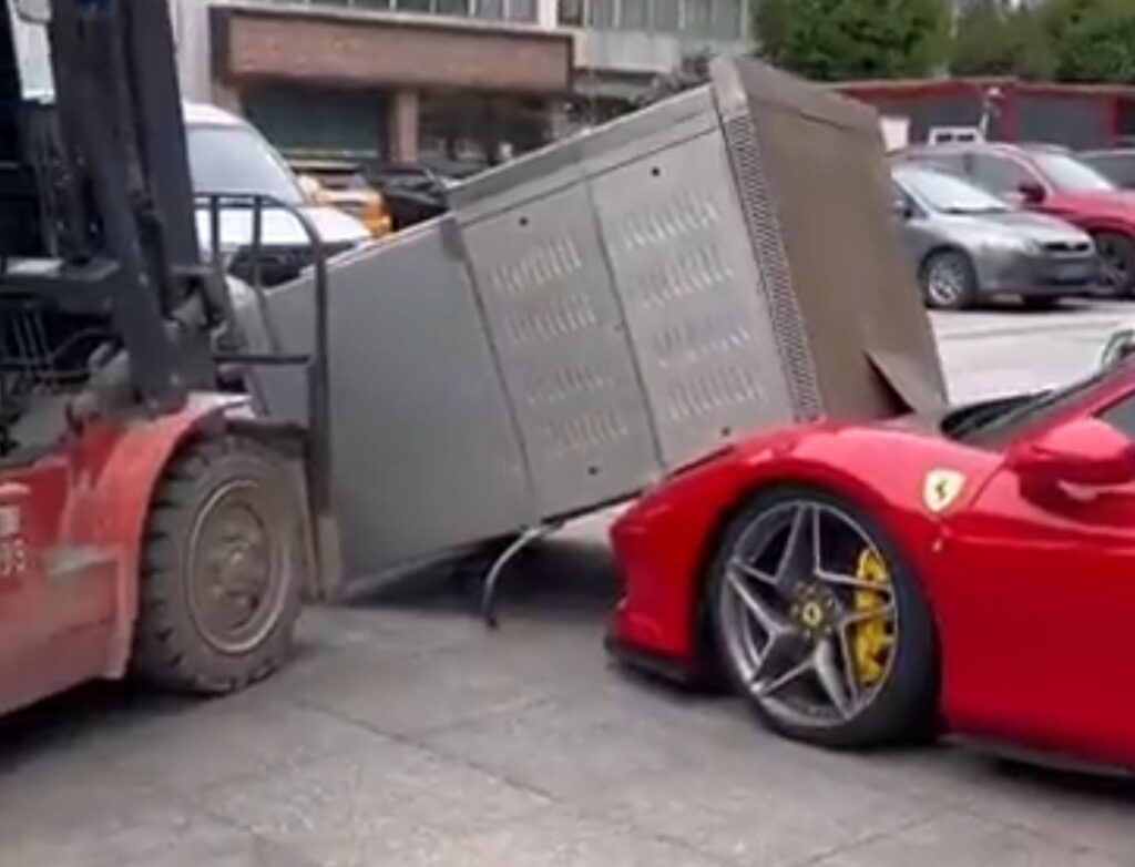  Feeling Down? At Least You Didn’t Drop An Oven On A Ferrari F8 Tributo