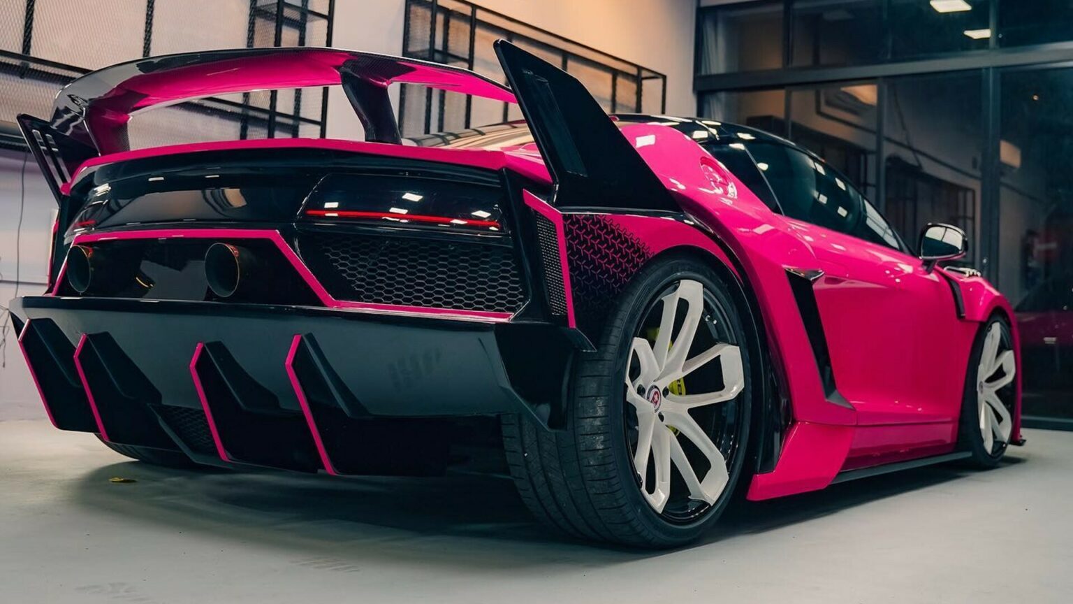 Audi R8 “Pinky” Has Wild Custom Bodykit With A Lamborghini Twist ...