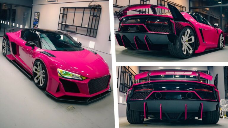 Audi R8 “Pinky” Has Wild Custom Bodykit With A Lamborghini Twist ...