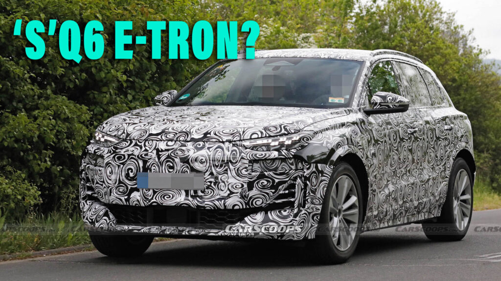  Audi Q6 E-tron Spied With More Agressive Bumper And Fender Vents, Is It An ‘S’?