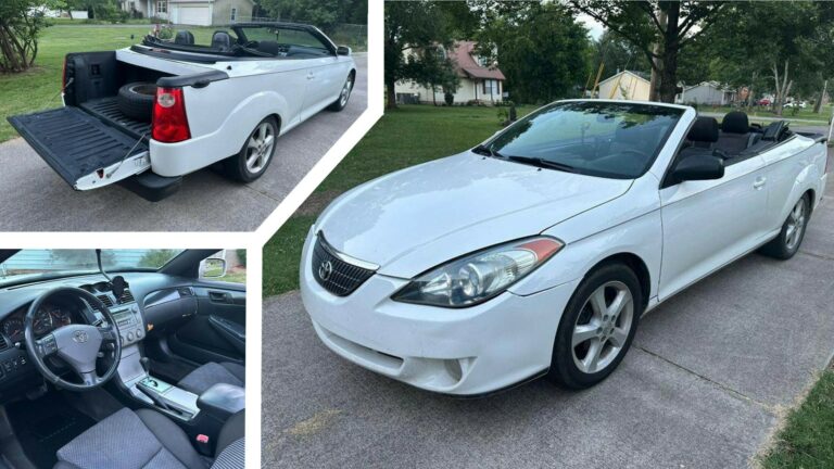 Toyota Solara Convertible With A Pickup Twist Is Party At The Front And ...