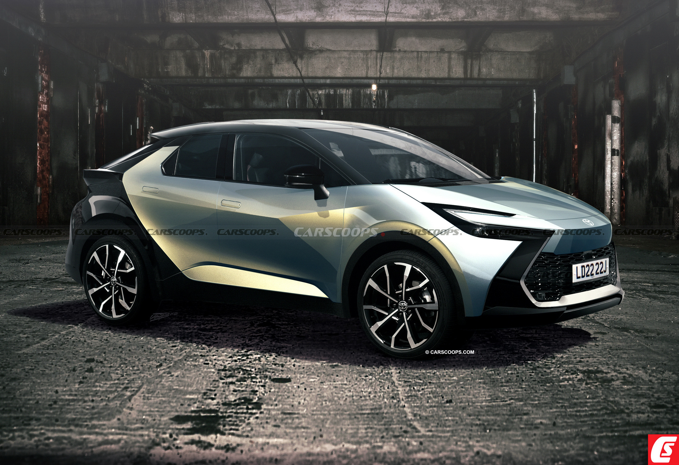2024 Toyota C-HR compact crossover spied testing