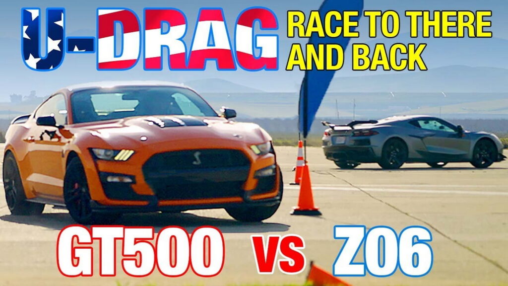  Mustang Shelby GT500 Takes On Corvette Z06 In Latest U-Drag Race