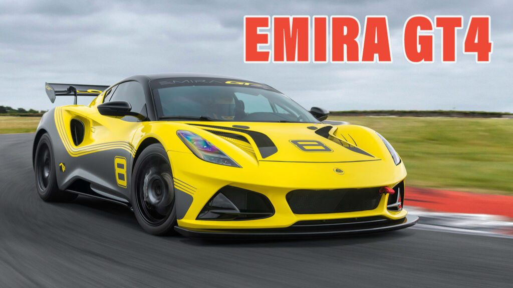  Upgraded Lotus Emira GT4 Gets Boost To 455 HP, More Aero