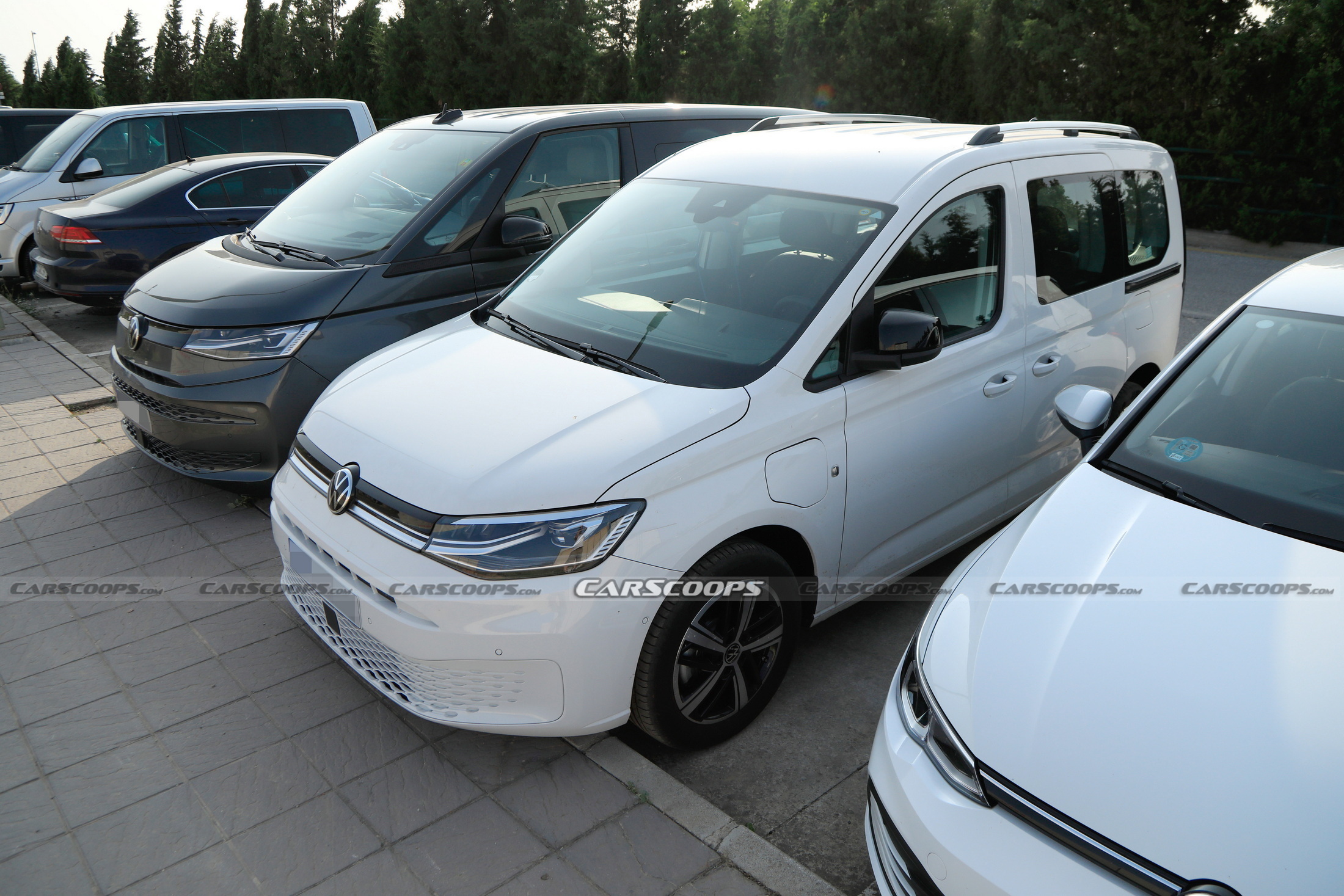 Volkswagen Caddy Spy Photos Catch eHybrid Variant Hiding In Plain Sight