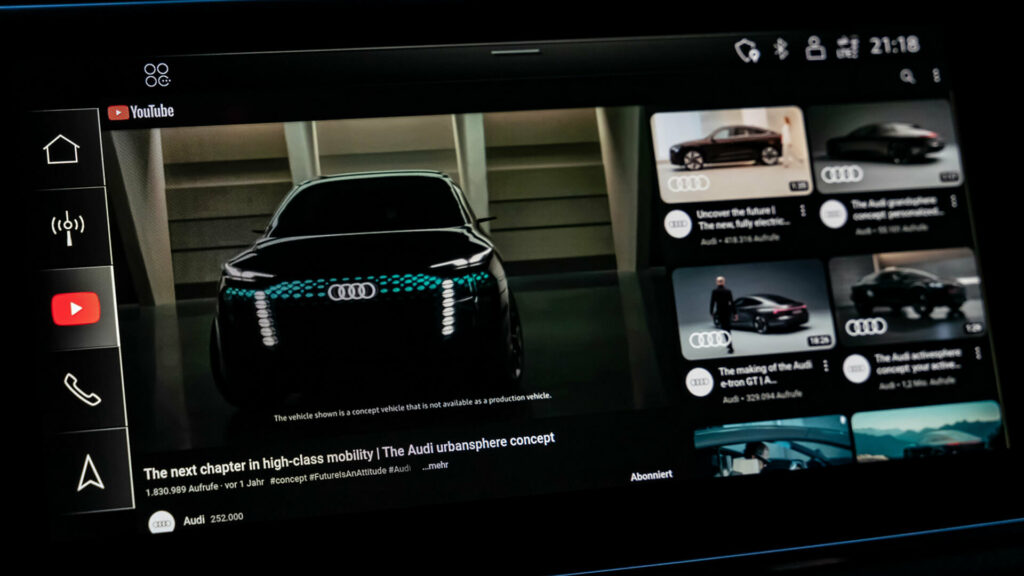  Audi Brings YouTube To Cars, Other VW Group Brands To Follow Suit