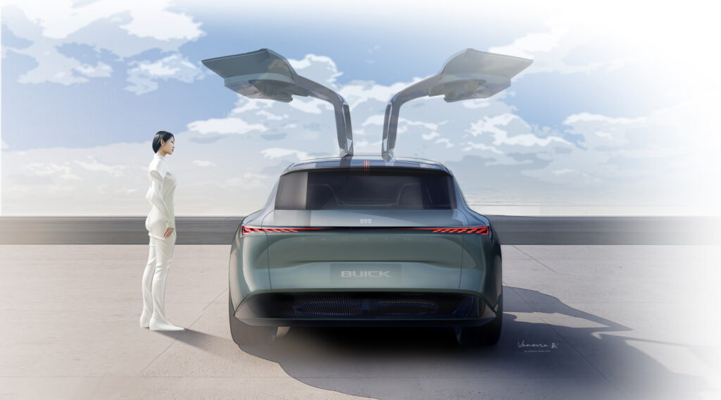 Buick Proxima Concept es un sedán insignia EV con puertas de ala de gaviota diseñadas en China