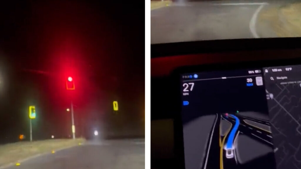  Another Tesla With Full Self-Driving Beta Blasts Through A Red Light