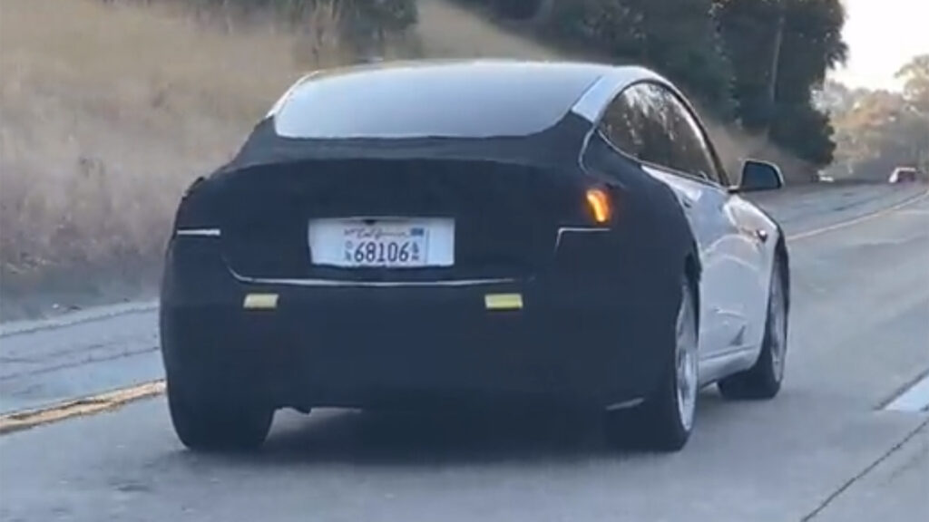 Tesla’s Facelifted Model 3 ‘Project Highland’ Struts Its Stuff On The ...