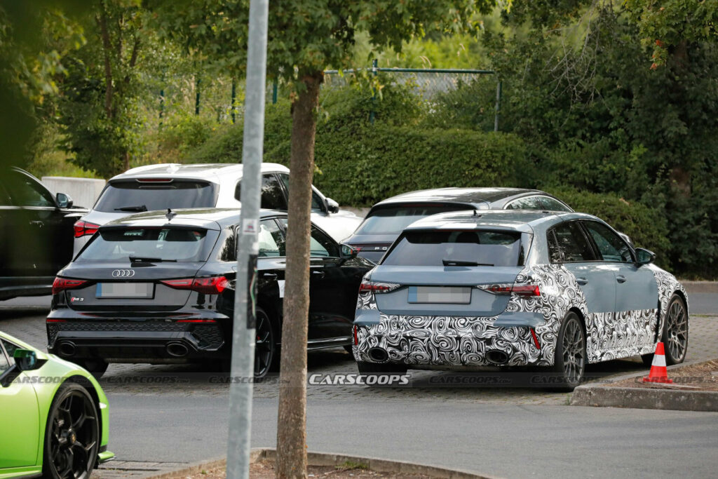 2025 Audi RS3 Sportback Spied Alongside The Current Model  Carscoops